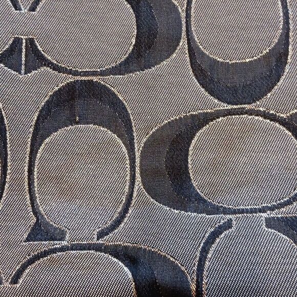 Coach Poppy Glam Large Tote. Black,  Gray and Metallic. Classic. Career. - Picture 5 of 10